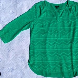 Talbots Textured Mint Green Textured Tunic